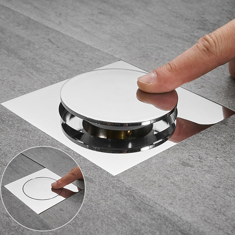 Foot-operated Bouncing Floor Drain From Gravity Deodorant Bouncing Floor Drain(Plating)