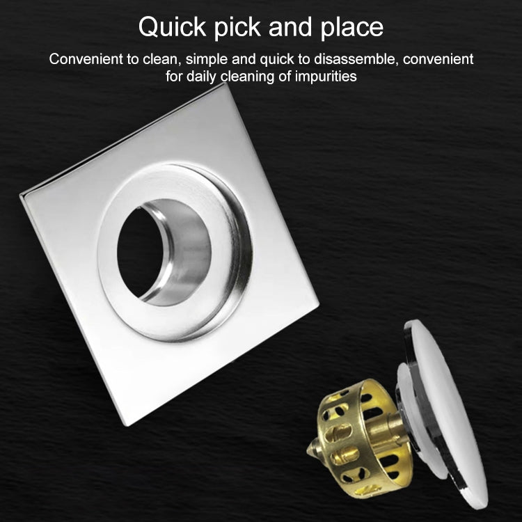 Foot-operated Bouncing Floor Drain From Gravity Deodorant Bouncing Floor Drain(Plating)