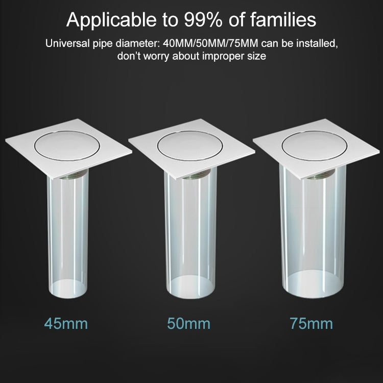 Foot-operated Bouncing Floor Drain From Gravity Deodorant Bouncing Floor Drain(Plating)