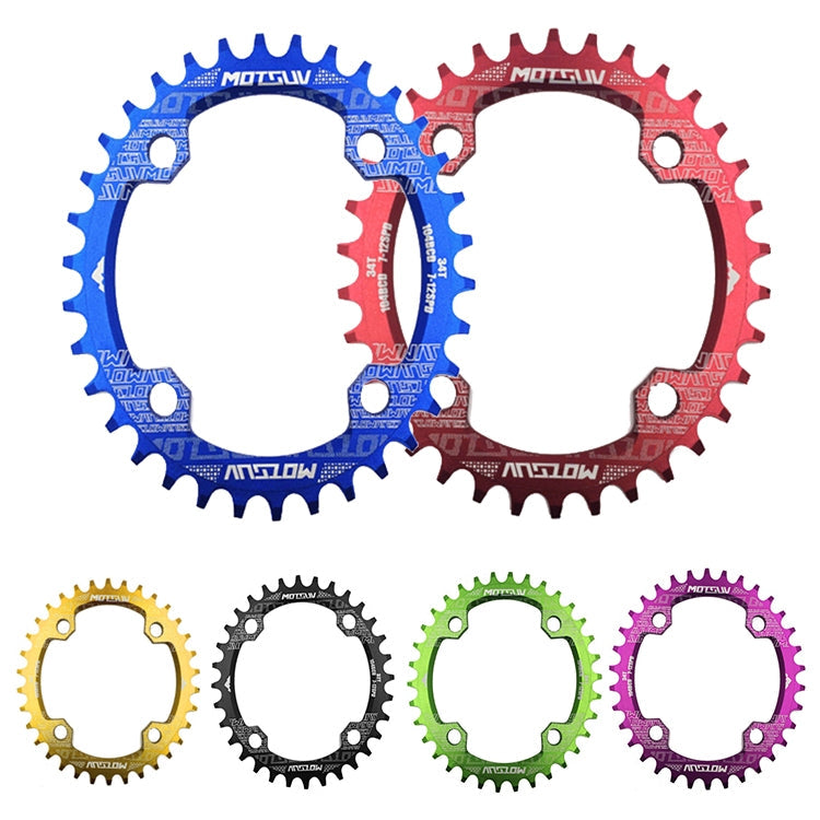 MOTSUV Round Narrow Wide Chainring MTB  Bicycle 104BCD Tooth Plate Parts, Elliptic plate 34T, Elliptic plate 36T, Elliptic plate 38T