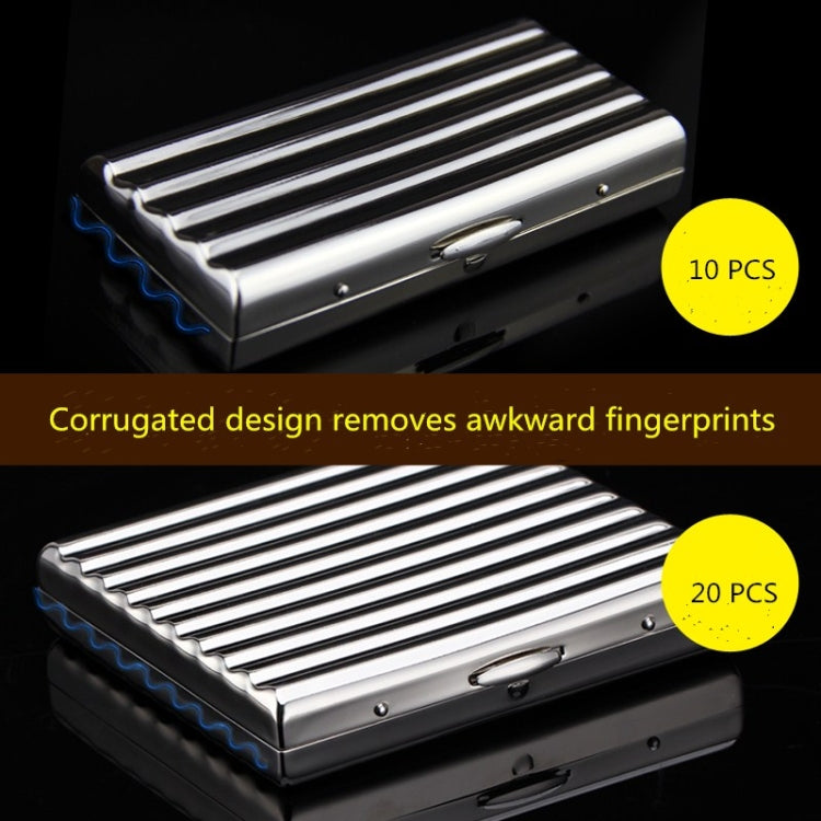 Double-gun Copper Corrugated Cigarette Case, Capacity:16 PCS Gold