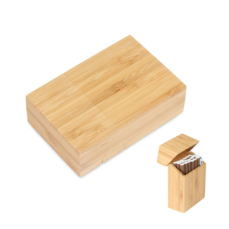 Creative Wooden Cigarette Case Magnet Adsorption Clamshell Cigarette Case, Color:Cherry Wood