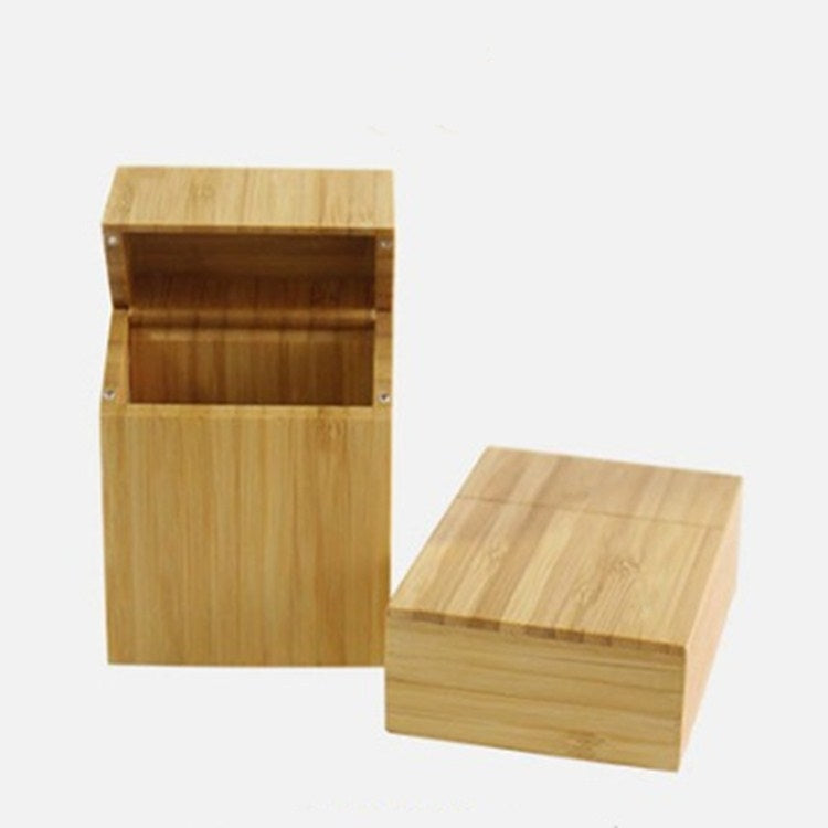 Creative Wooden Cigarette Case Magnet Adsorption Clamshell Cigarette Case, Color:Cherry Wood