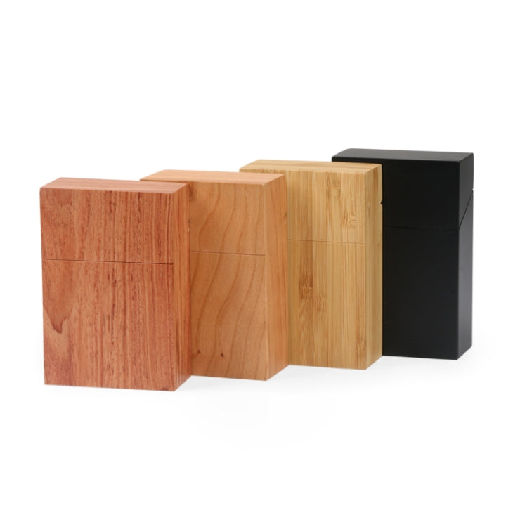 Creative Wooden Cigarette Case Magnet Adsorption Clamshell Cigarette Case, Color:Cherry Wood