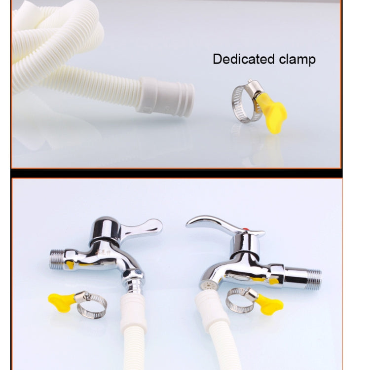 18mm Diameter Plastic Drain Pipe Water Outlet Extension Hose with Clamp for Semi-automatic Washing Machine / Air Conditioner, Size:1m Length