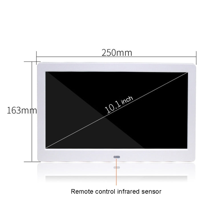 DPF-106 10.1 inch Digital Photo Frame LED Video Advertising Machine, Plug:EU Plug(Black)
