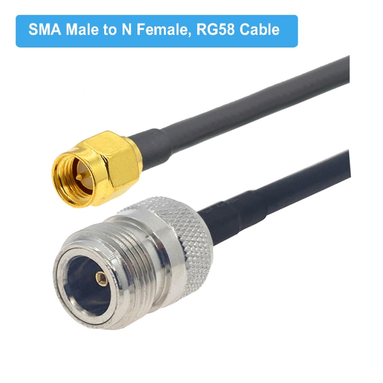 SMA Male to N Female RG58 Coaxial Adapter Cable, Cable Length:1m