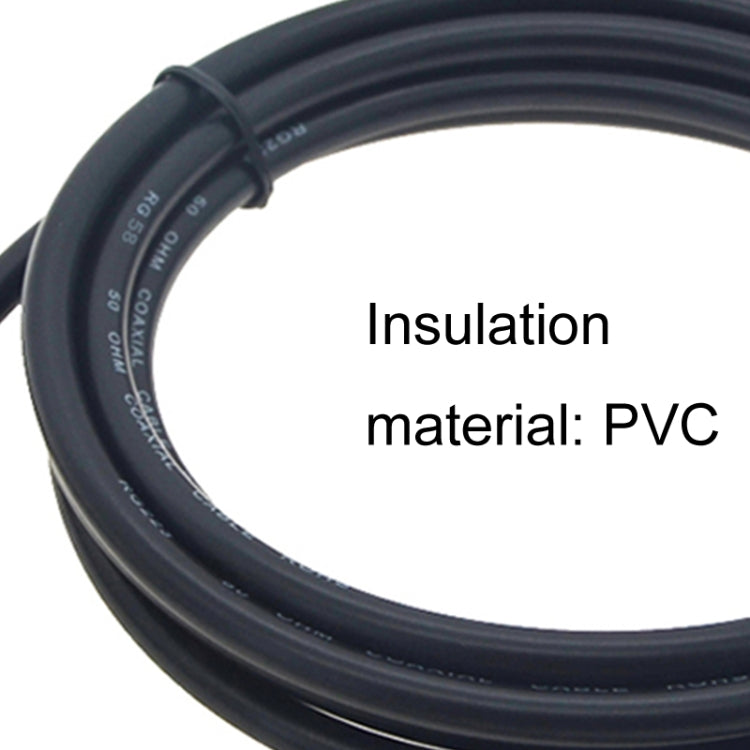 BNC Female To BNC Female RG58 Coaxial Adapter Cable, Cable Length:1.5m