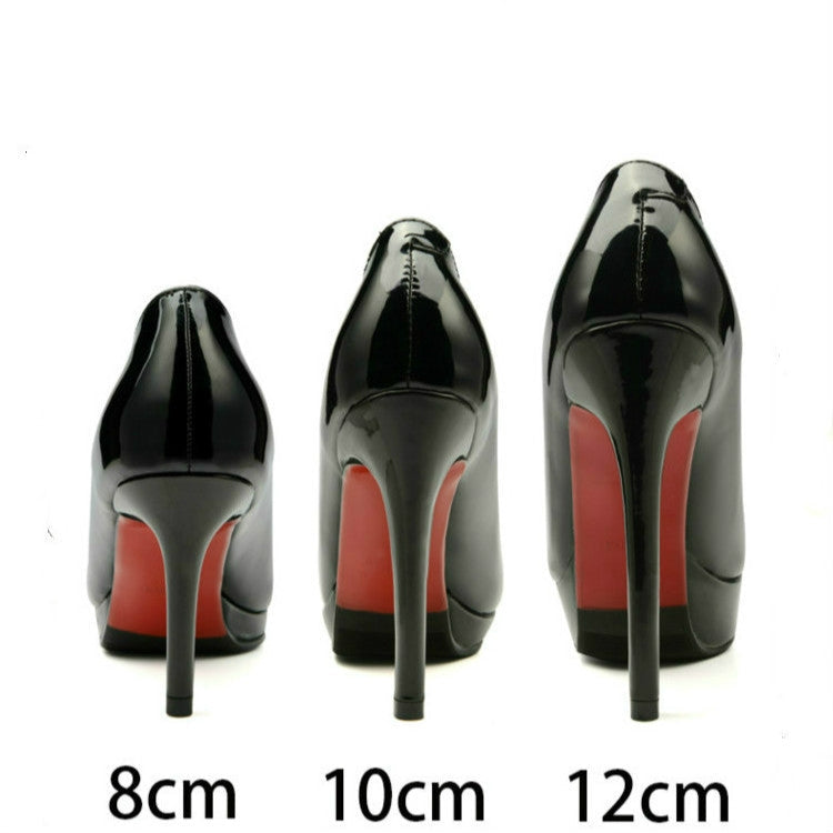 Women Sexy Stiletto Shoes High Heel, Shoes size:33(Black Patent Leather 10cm)