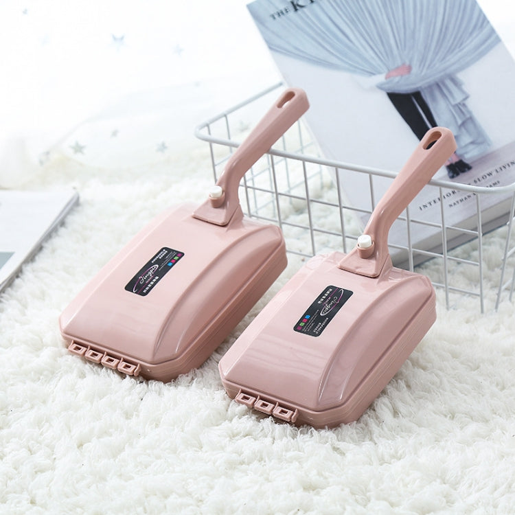 Two-row Brush Handheld Carpet Sweeper Brush Sofa Bed Pet Hair Debris Crumb Dirt Fur Cleaner Roller Cleaning Tools, Random Color Delivery