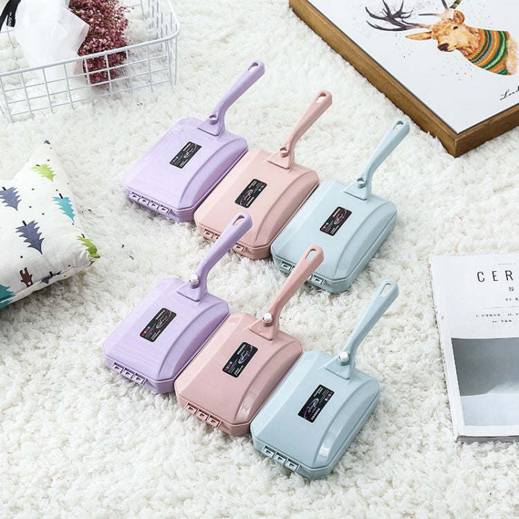 Two-row Brush Handheld Carpet Sweeper Brush Sofa Bed Pet Hair Debris Crumb Dirt Fur Cleaner Roller Cleaning Tools, Random Color Delivery