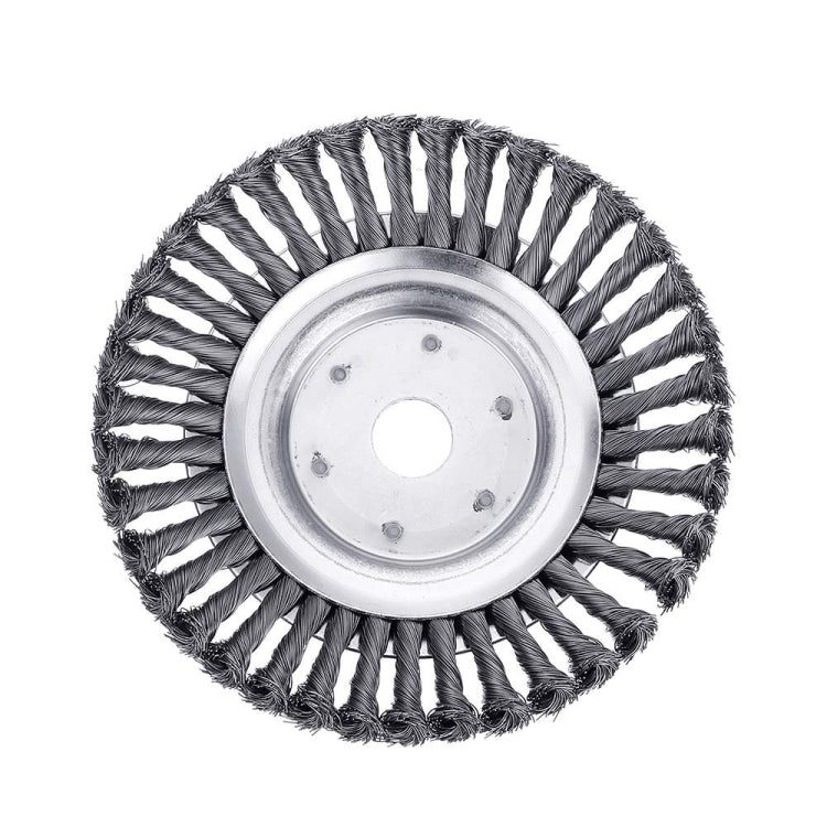 Lawn Mower Twisted Grass Wheel Steel Wire Grass Head Weeding Tray, Size:6 Inches
