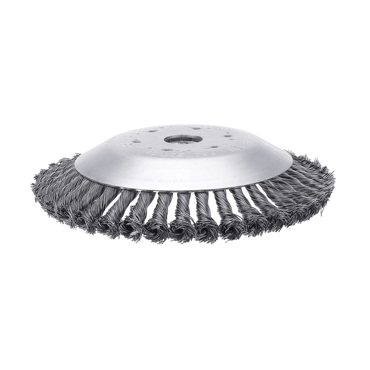 Lawn Mower Twisted Grass Wheel Steel Wire Grass Head Weeding Tray, Size:6 Inches