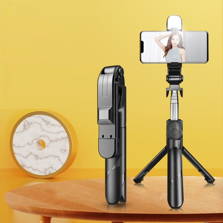 XT02S Mini Bluetooth Live Tripod Selfie Stick(Black)