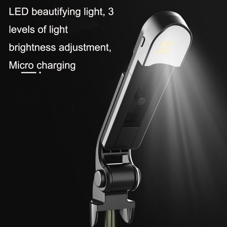 XT02S Mini Bluetooth Live Tripod Selfie Stick(Black)
