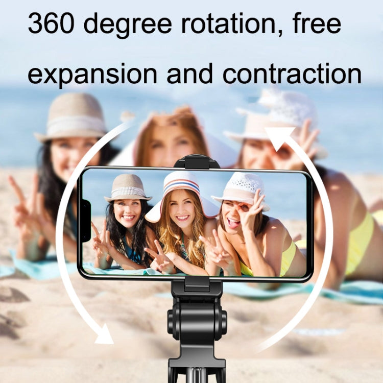 XT02S Mini Bluetooth Live Tripod Selfie Stick(Black)