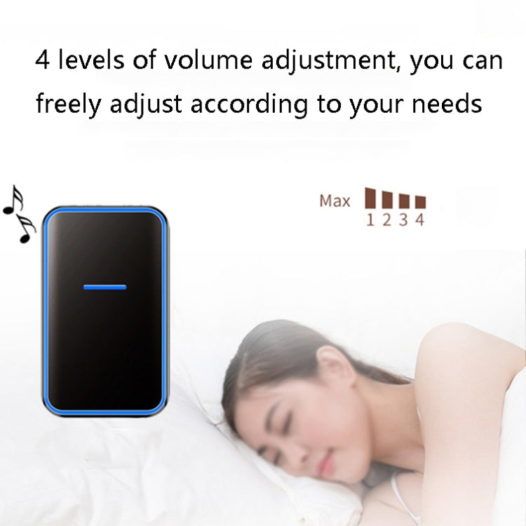 CACAZI A68-2 One to Two Wireless Remote Control Electronic Doorbell Home Smart Digital Wireless Doorbell, Style:UK Plug(White)