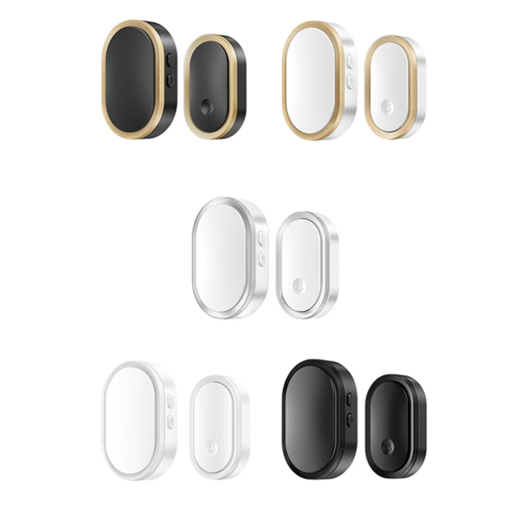 CACAZI A99 Home Smart Remote Control Doorbell Elderly Pager, Style:UK Plug(Black)