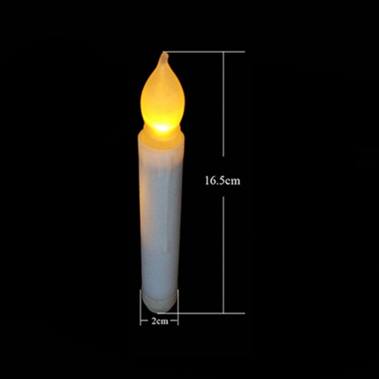 12pcs / Box LED Electronic Candle Light Flameless Long Rod Christmas Candle, Spec:Flashing Warm White Light
