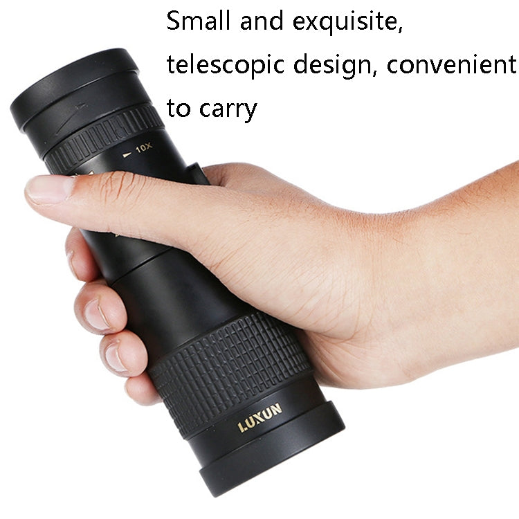 LUXUN 10-30x40 Single-Cylinder HD High-Power Telescope Mobile Phone Mini Telescope(Telescope & Phone Clip & Tripod)