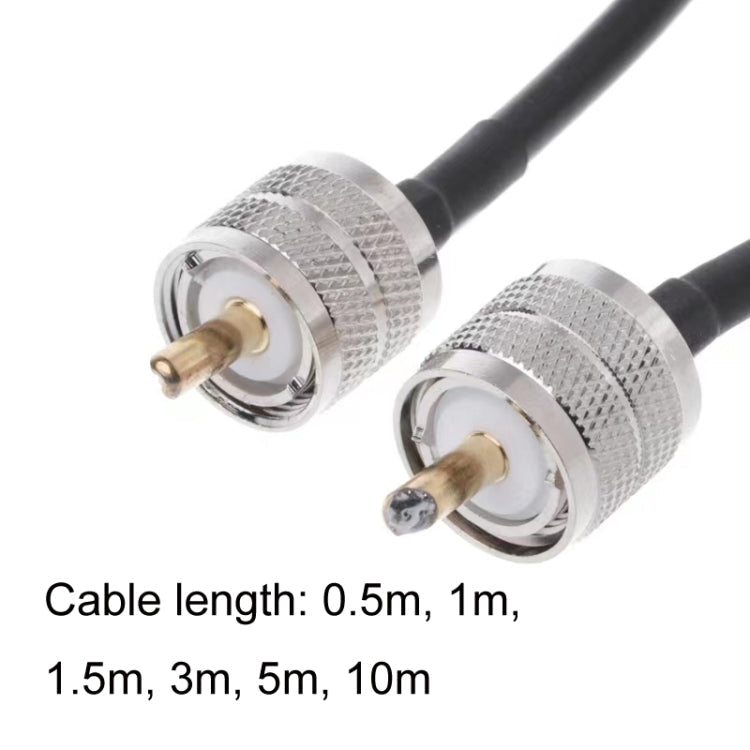 UHF Male To UHF Male RG58 Coaxial Adapter Cable, Cable Length:1m