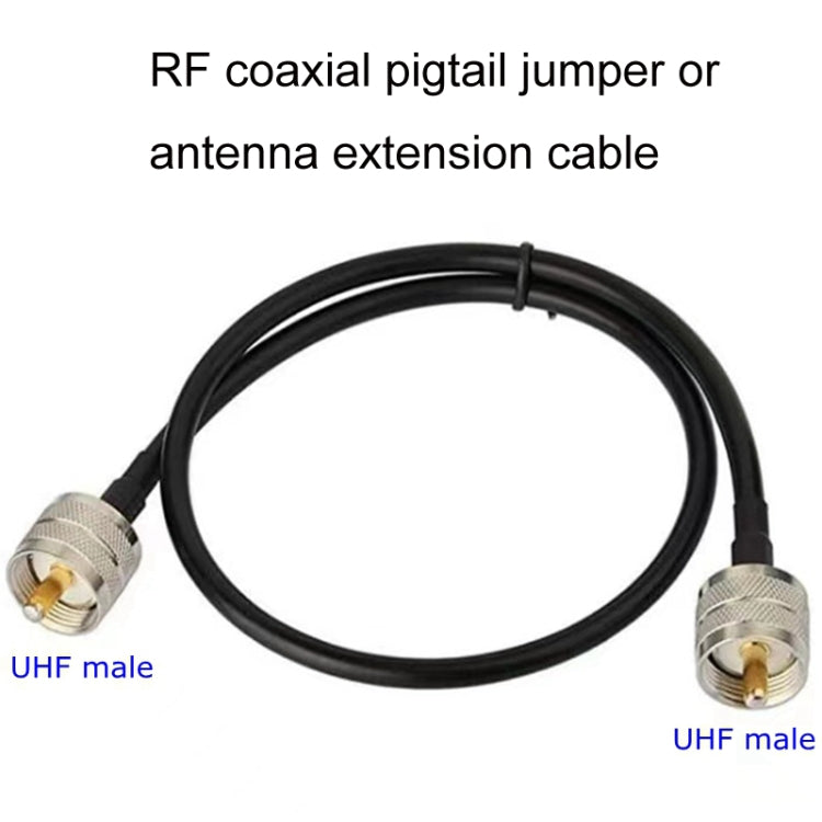 UHF Male To UHF Male RG58 Coaxial Adapter Cable, Cable Length:1m