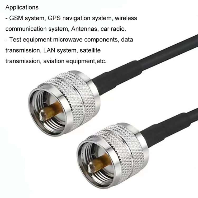 UHF Male To UHF Male RG58 Coaxial Adapter Cable, Cable Length:1.5m