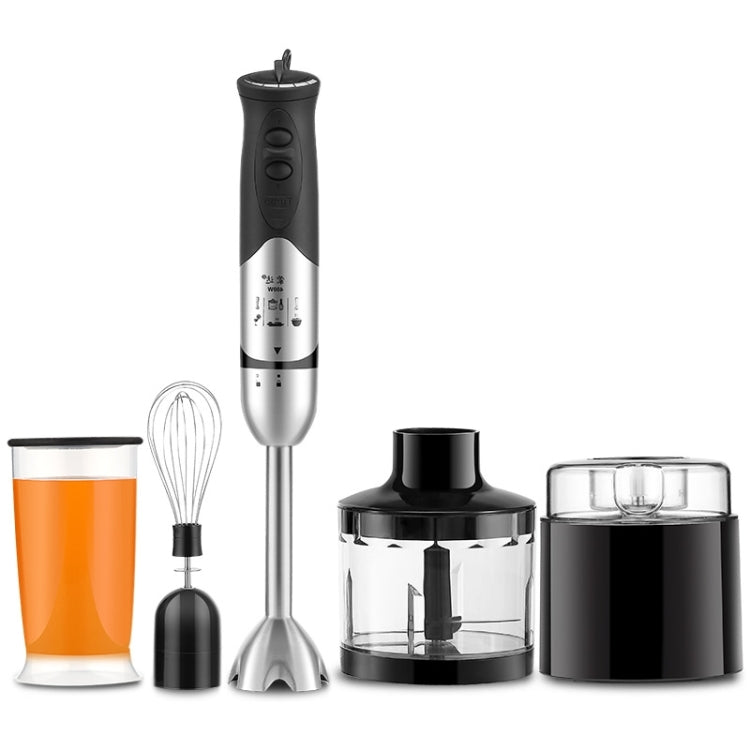 Multifunctional Food Processor Handheld Blender Detachable Magic Stick 5-speed Variable Speed Stainless Steel Cooking Stick, CN Plug(Black)