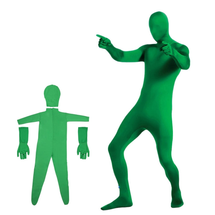 Photo Stretchy Body Green Screen Suit Video Chroma Key Tight Suit, Size: 170cm(Green Split)