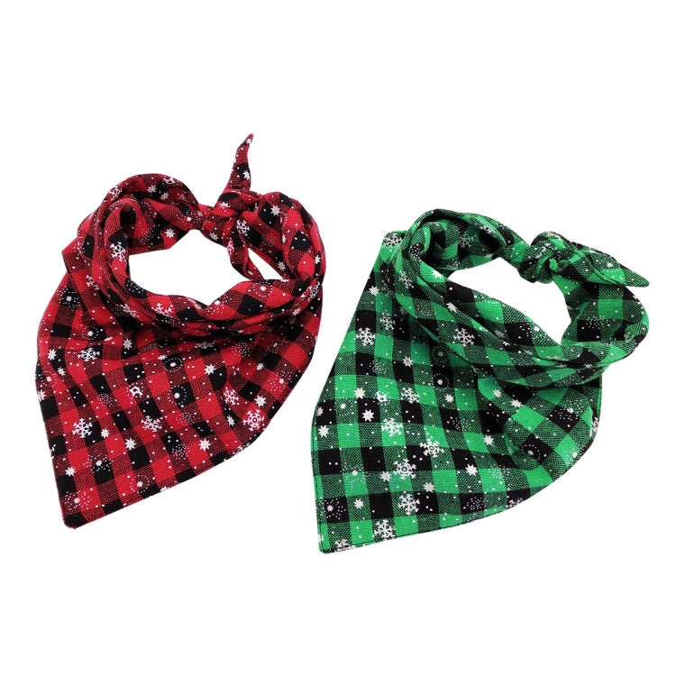 Pet Triangle Towel Christmas Snowflake Dog Saliva Towel, S, L