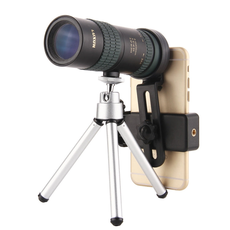 LUXUN 8-24X30 Shimmer  Single-Cylinder Variation Telescope with Phone Clip & Tripod