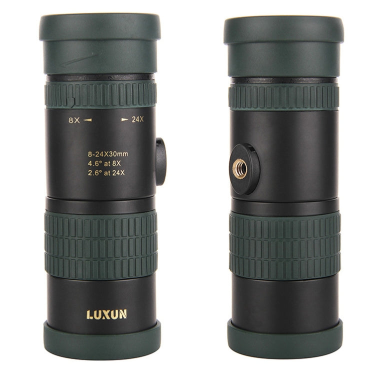 LUXUN 8-24X30 Shimmer  Single-Cylinder Variation Telescope with Phone Clip & Tripod