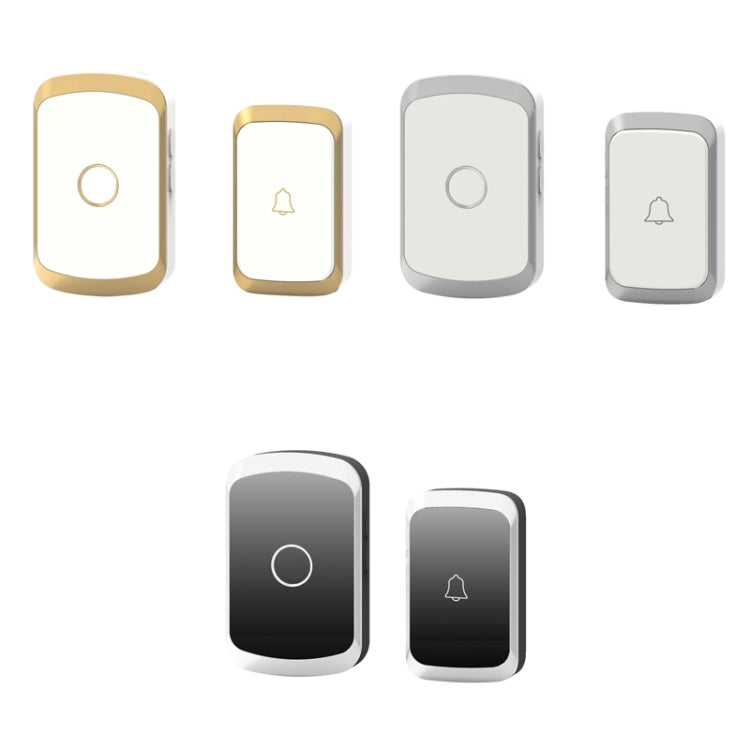 CACAZI A20 Smart Home Wireless Doorbell Digital Music Remote Control Doorbell, Style:EU Plug(Golden)