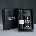 500ml 304 Stainless Steel Thermos Cup Portable Business Tea Cup,Spec: Gift Box Set(Black)