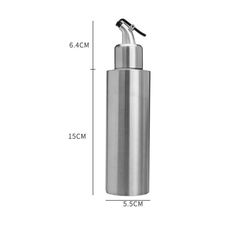 Cylindrical Seasoning Bottle Stainless Steel Oil Pot, Capacity:350 ml(B)