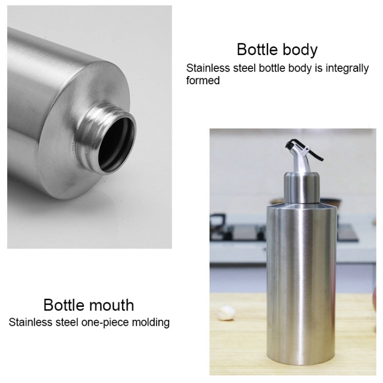 Cylindrical Seasoning Bottle Stainless Steel Oil Pot, Capacity:350 ml(B)