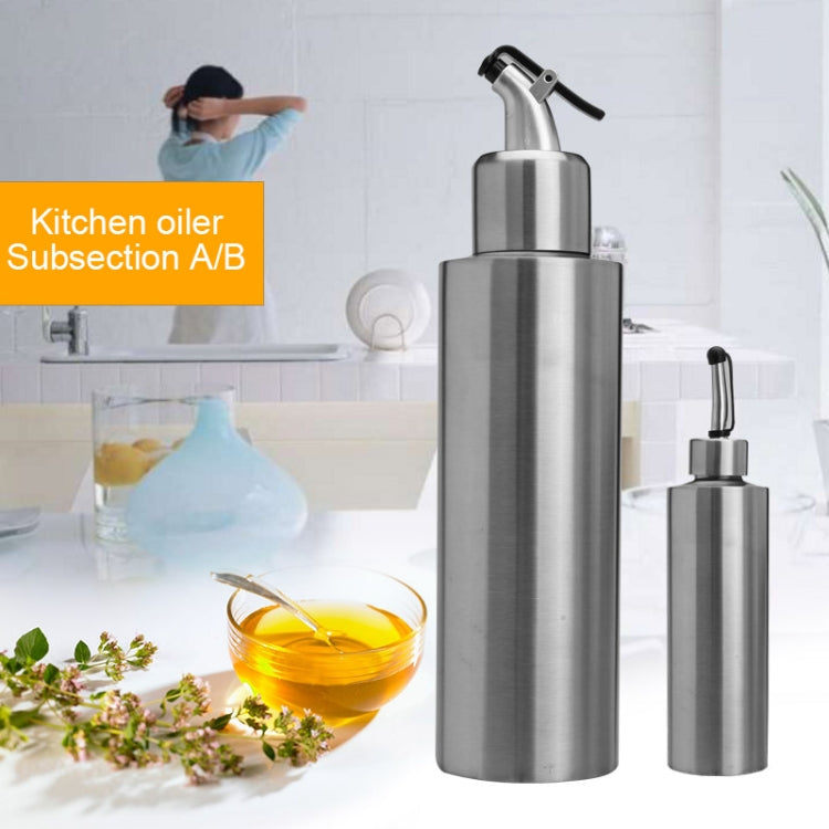 Cylindrical Seasoning Bottle Stainless Steel Oil Pot, Capacity:350 ml(B)