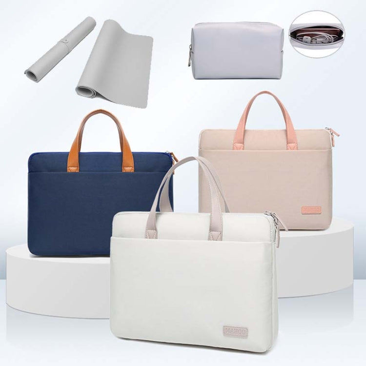 For MacBook 15.6-16.1 Inches MAHOO 10188 Ultra-Thin Hand Computer Bag Messenger Laptop Bag, Color:Dark Blue