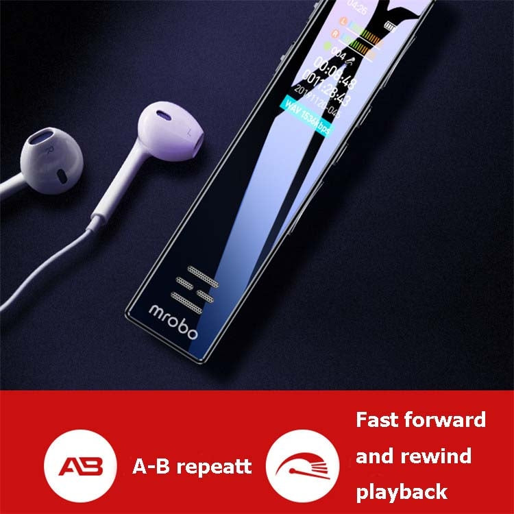 MROBO A10 Professional Voice Recorder HD Noise Reduction Student MP3 Color Screen Player, Capacity: 16 GB
