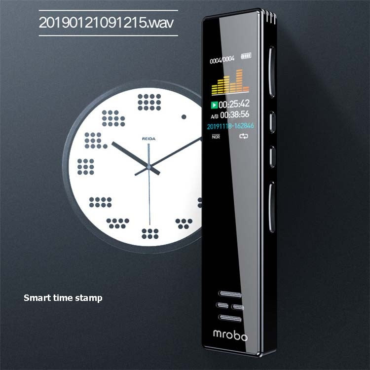 MROBO A10 Professional Voice Recorder HD Noise Reduction Student MP3 Color Screen Player, Capacity: 16 GB