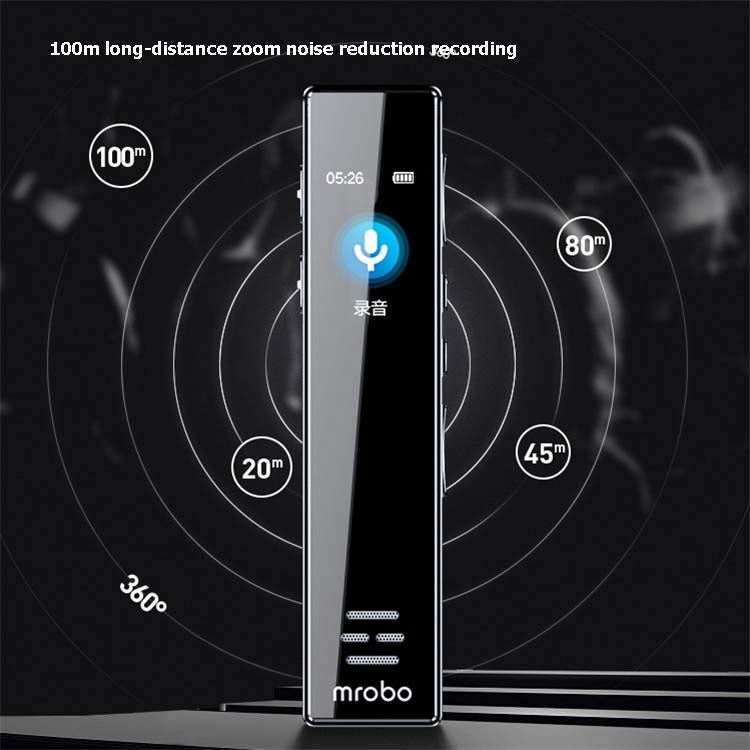 MROBO A10 Professional Voice Recorder HD Noise Reduction Student MP3 Color Screen Player, Capacity: 16 GB