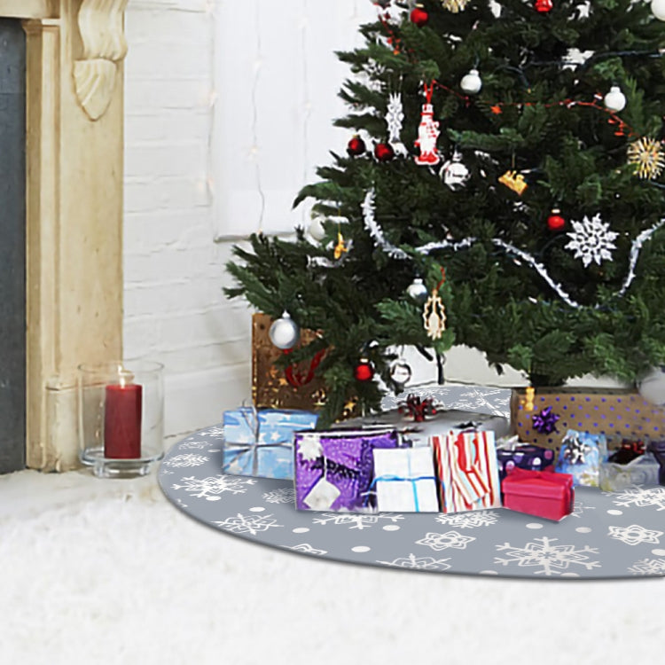 Christmas Decorations Snowflake Tree Skirt Christmas Tree Accessories Decoration, Snowflake Tree Skirt