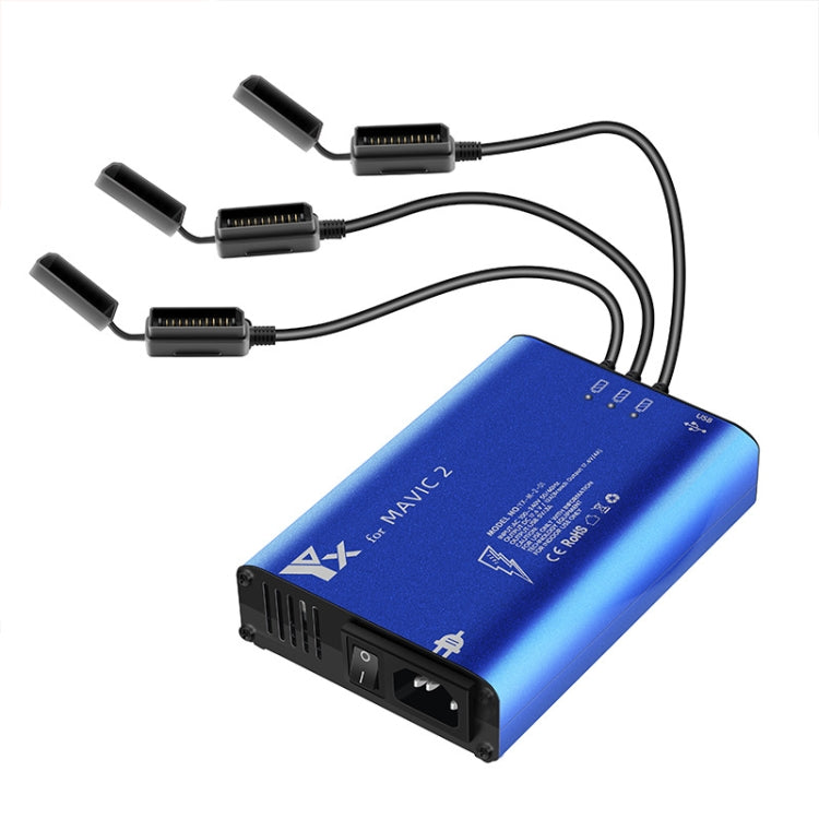 YX For DJI MAVIC 2  Aluminum Alloy Charger with Switch, US Plug, EU Plug, UK Plug, AU Plug