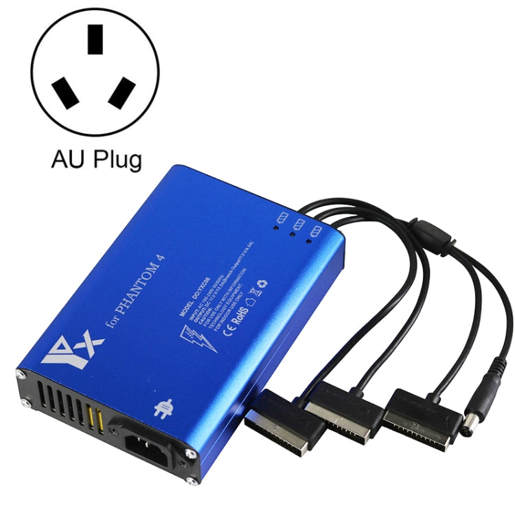 For DJI Phantom 4 Pro Advanced+ Charger  4 in 1 Hub Intelligent Battery Controller Charger, UK Plug, AU Plug