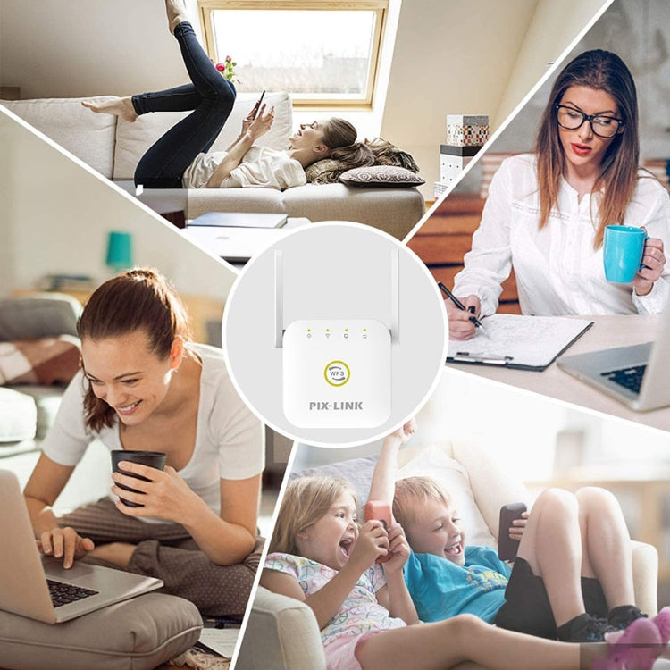 PIX-LINK WR22 300Mbps Wifi Wireless Signal Amplification Enhancement Extender, Plug Type:UK Plug(White)