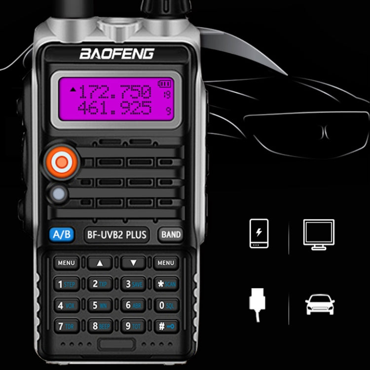 Baofeng BF-B2Plus Outdoor 15km Mini High-power FM Walkie-talkie, AU Plug, EU Plug, US Plug, UK Plug