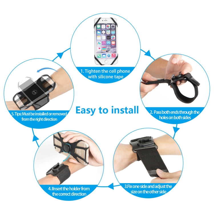 Detachable Rotating Arm Wristband Sports Mobile Phone Case  Suitable For 4.5-7 Inch Mobile Phones