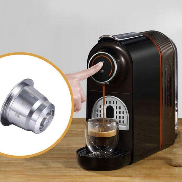 Reusable Stainless Steel Coffee Capsules with Multiple Filling Coffee Filters(Silver)
