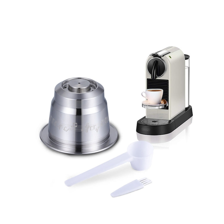 Reusable Stainless Steel Coffee Capsules with Multiple Filling Coffee Filters(Silver)