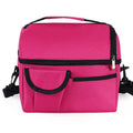 Lunch Bag Reusable Insulated Bag Multifunctional Waterproof Insulated Lunch Box(Rose red)